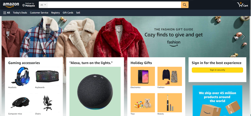 Amazon website